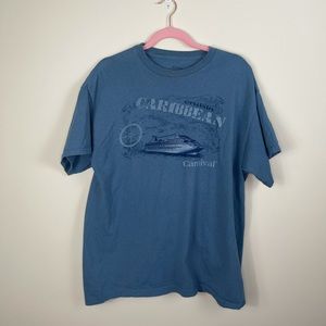 Carnival Cruise Line Blue T-Shirt Size L